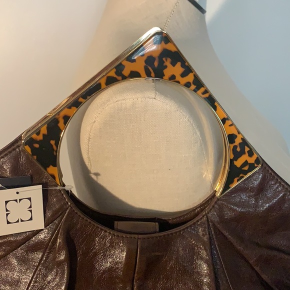 Liz Claiborne Vintage Rare Brown Leather Bag - Picture 2 of 10